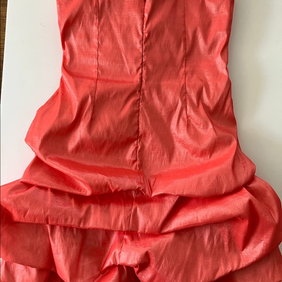XXI Strapless Mini Dress, Size L, Orange - Picture 4 of 7